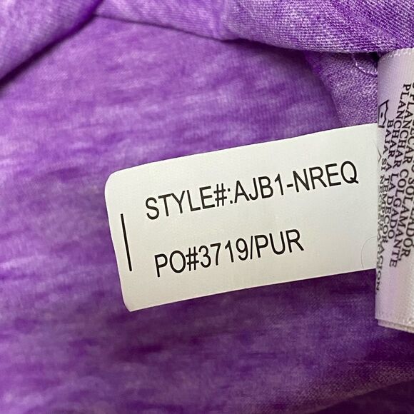 Rocker Girl All Access Women’s Purple Semi Sheer Bony Finger Peace Sign Shirt - Picture 9 of 9